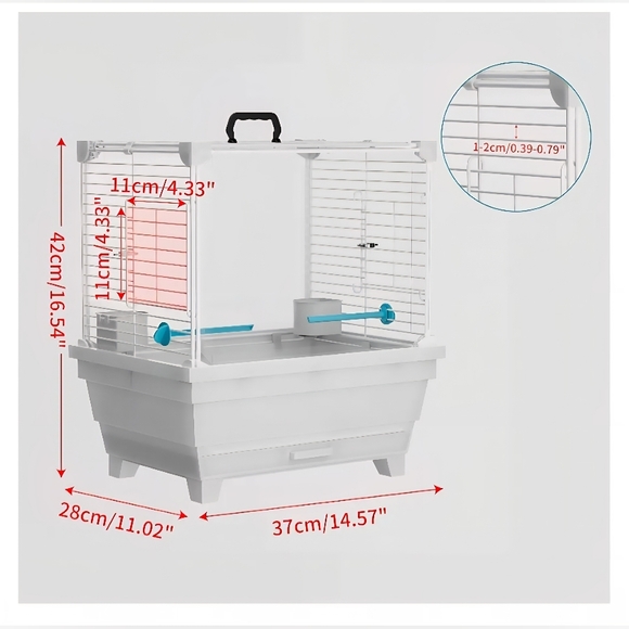 White Small Animal Cage for Pets - Picture 5 of 6